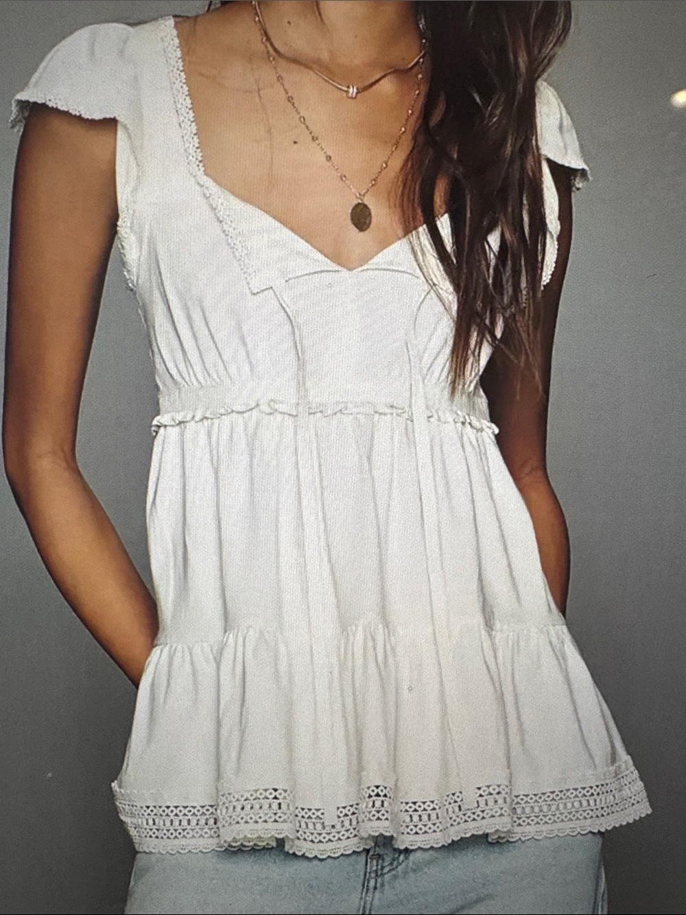 By Anthropologie Tiered Tunic Top